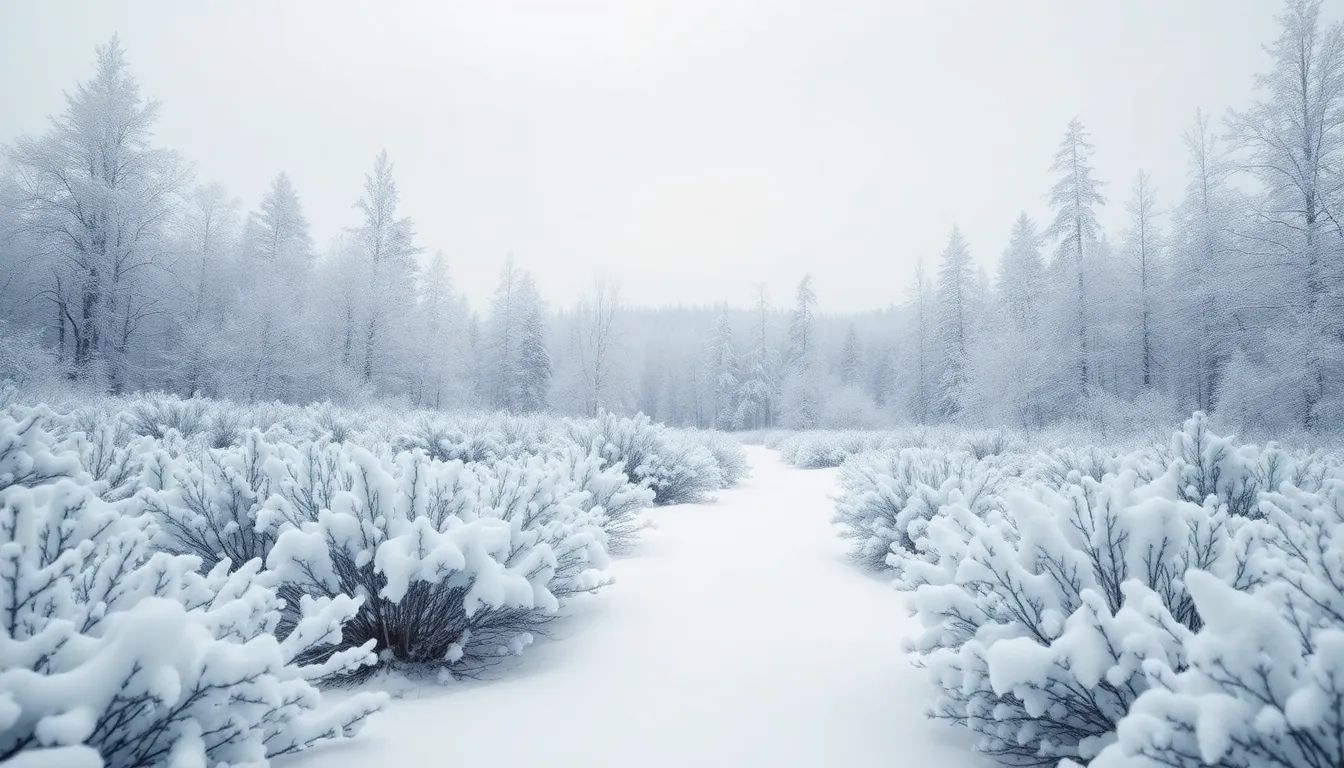 Snowy Winter Forest Scene