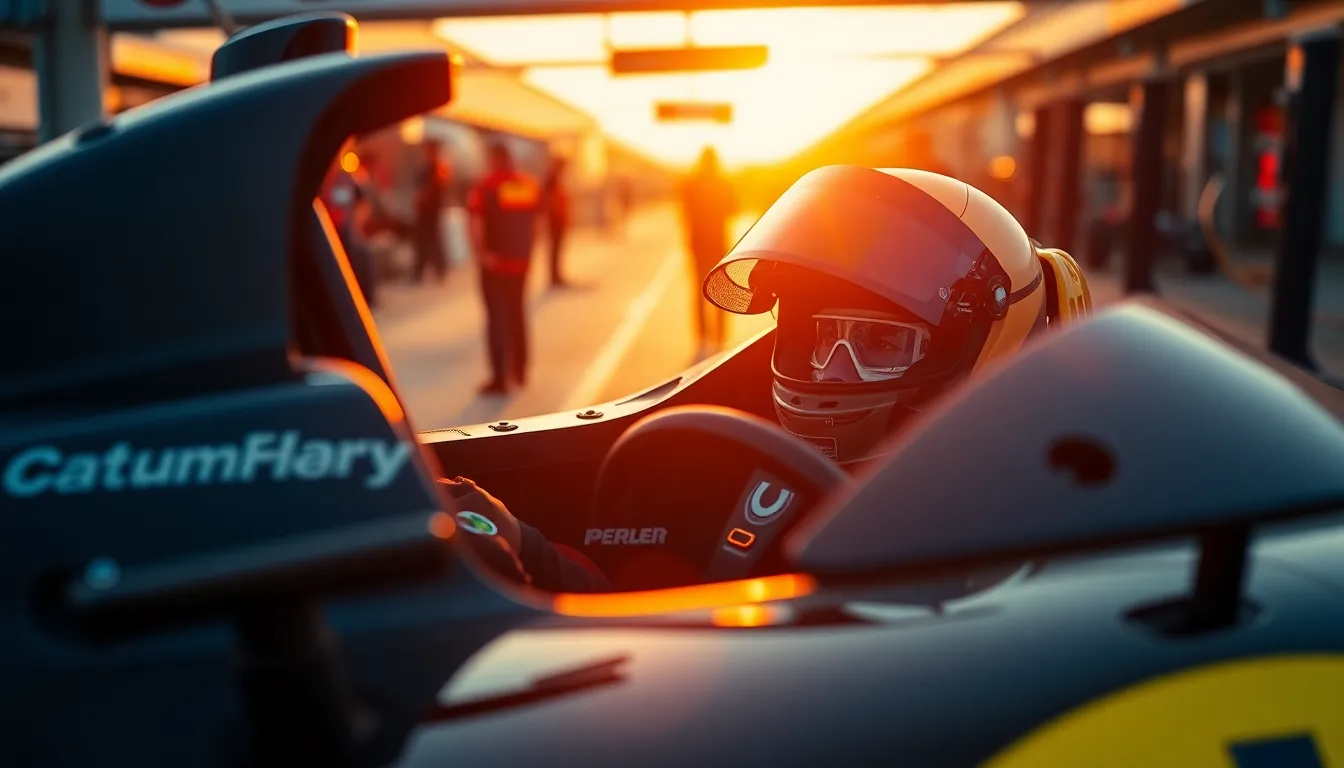 Dynamic Formula 1 Driver in Cockpit