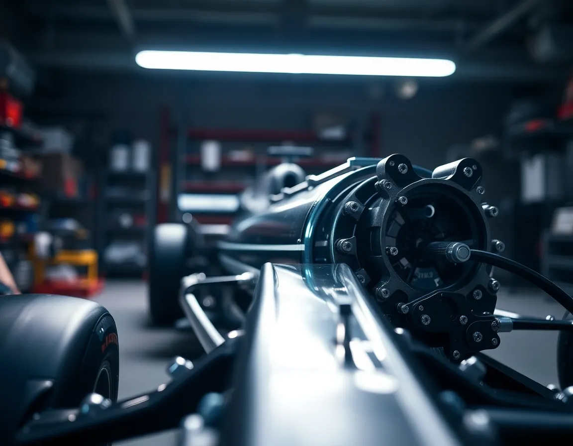 Detailed Close-Up of Formula 1 Engine Component