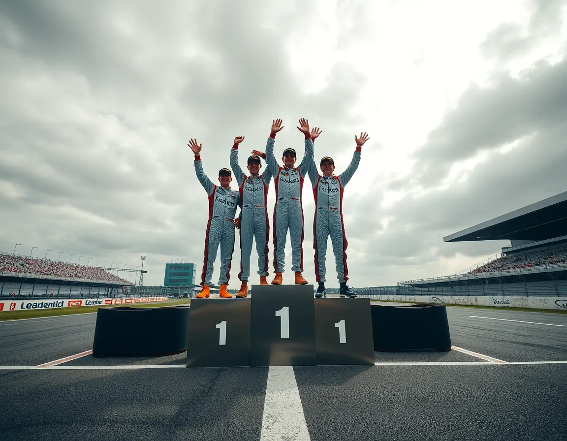 Celebration on the F1 Podium