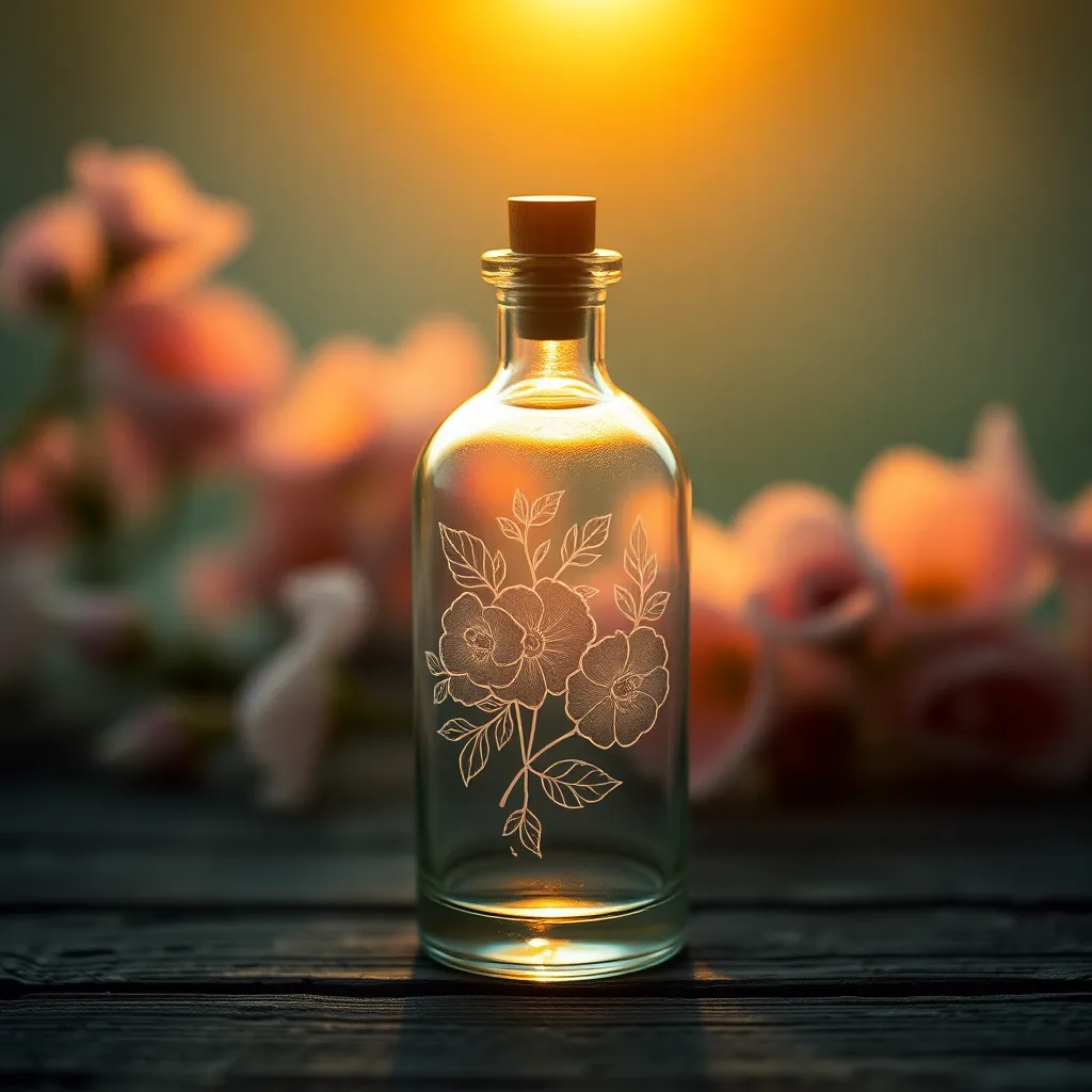 Elegant Fragrance Bottle in Bloom