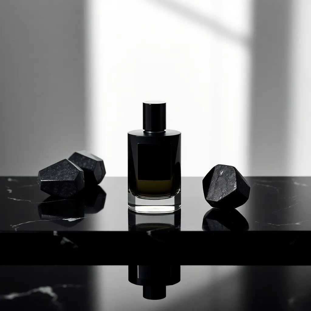 Chic Minimalist Fragrance on Marble