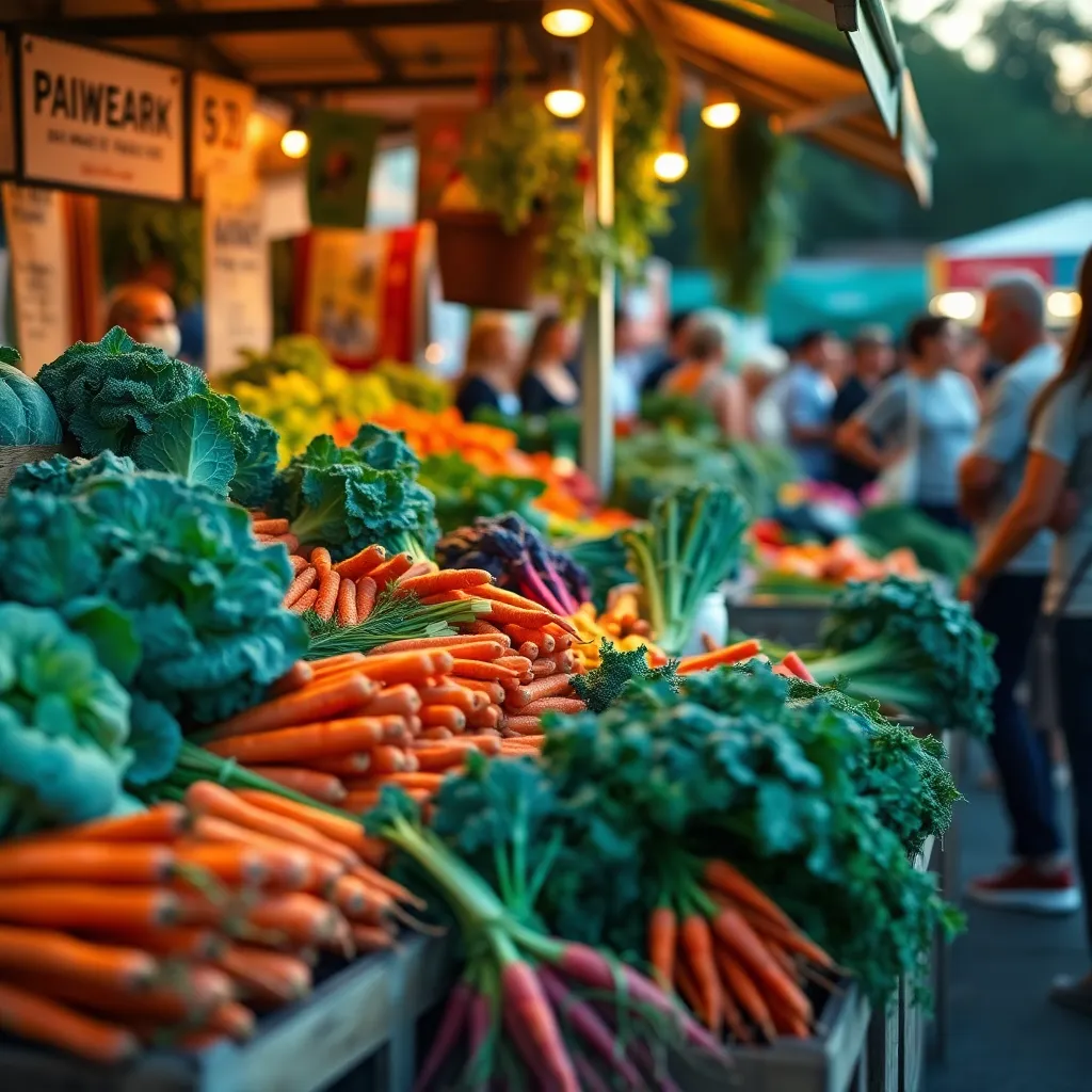 Fresh Organic Vegetables at Farmer's Market