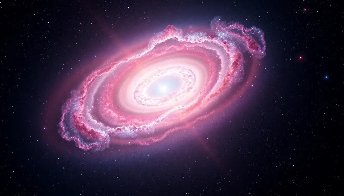 This stunning image captures a vibrant spiral galaxy against a dazzling backdrop of twinkling stars. The galaxy's arms glow in rich purples and blues, conveying a sense of cosmic wonder. Shot with a telephoto lens, the focus on the galaxy is enhanced by a dreamy bokeh effect, while the rule of thirds composition draws the eye to the swirling center. The ethereal quality of the scene invites viewers into the depths of space, highlighting the beauty of the universe.