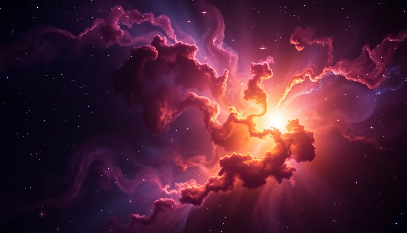 Star-Forming Region Within a Colorful Nebula