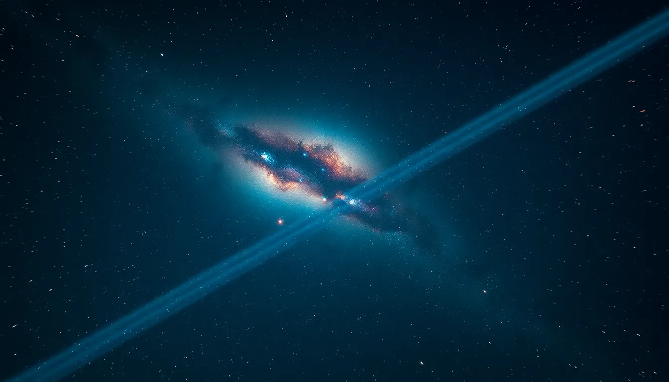 Vibrant Galaxy Cluster Under Starlit Night