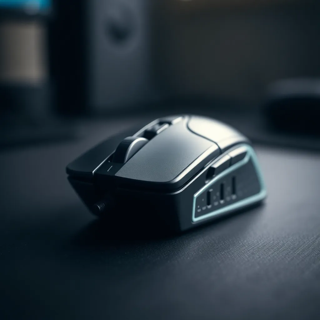 Detailed Gaming Mouse Under Soft Light