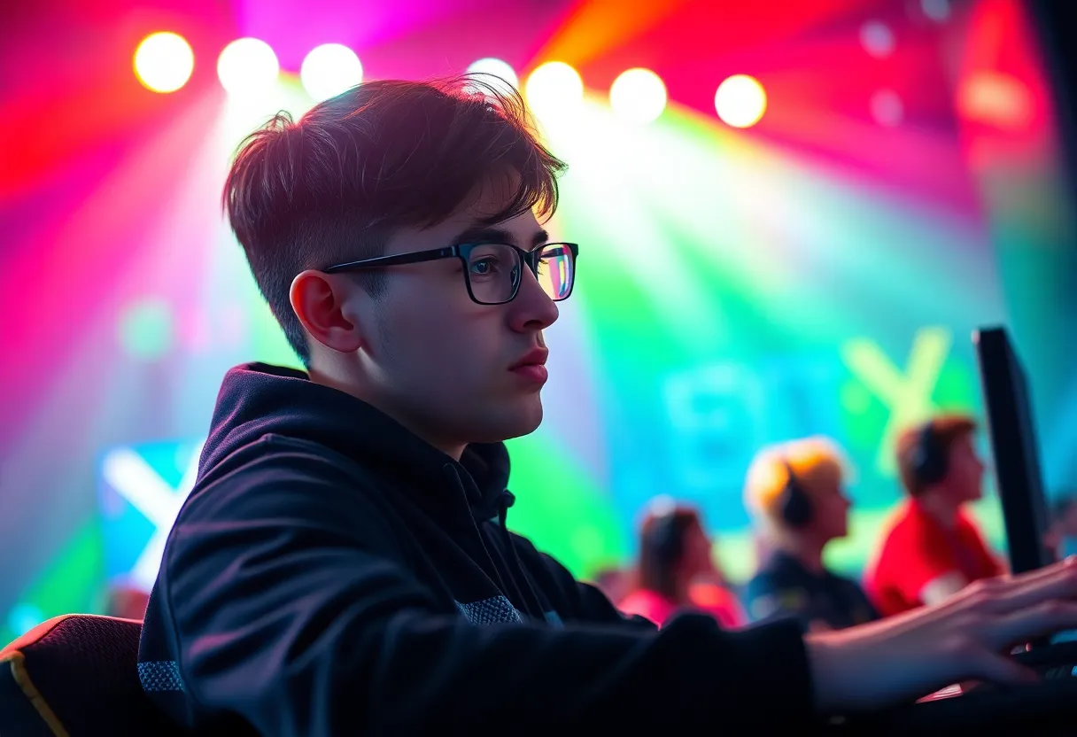 Esports Player in Action During Tournament