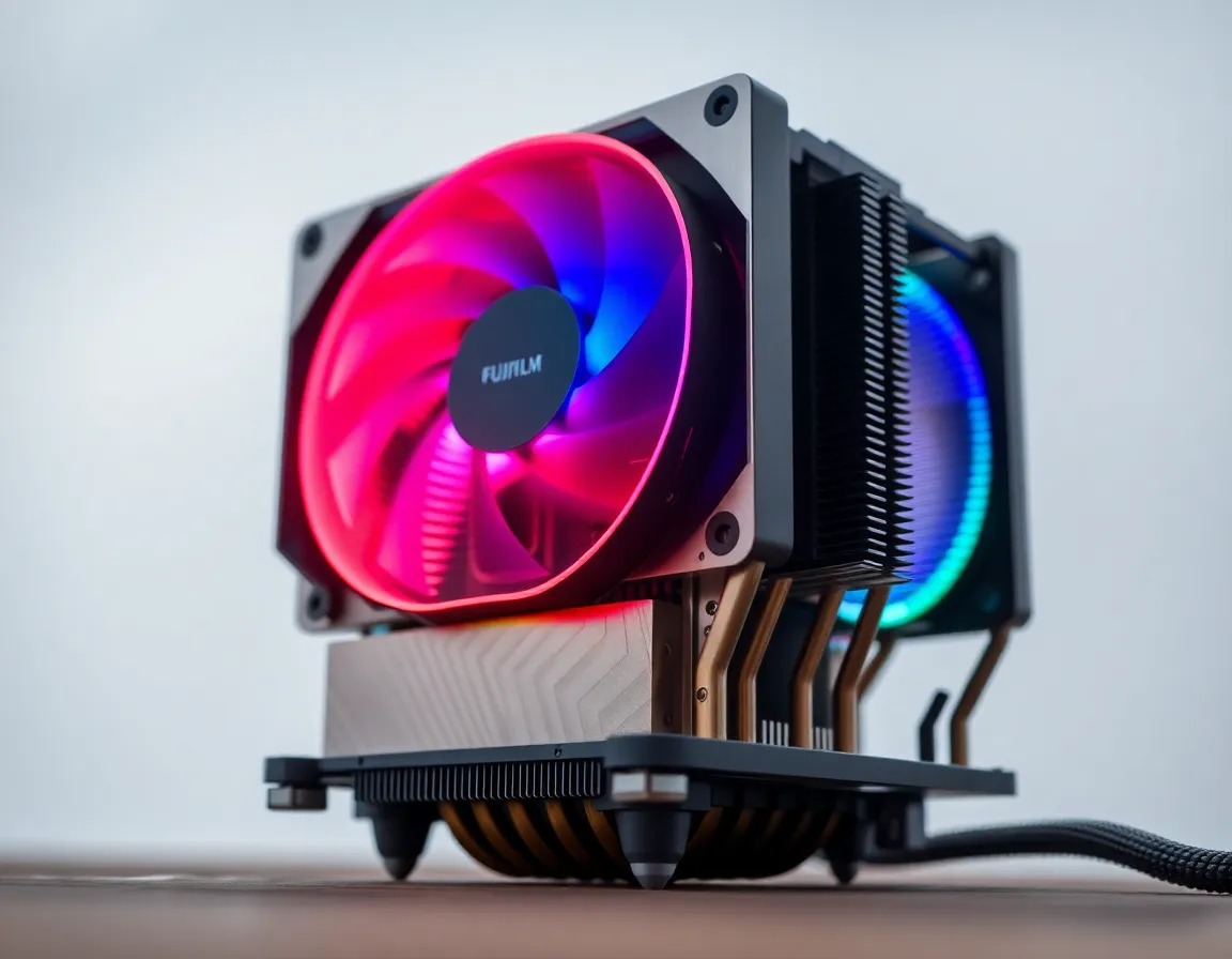 Detailed Gaming CPU Cooler with RGB Lighting