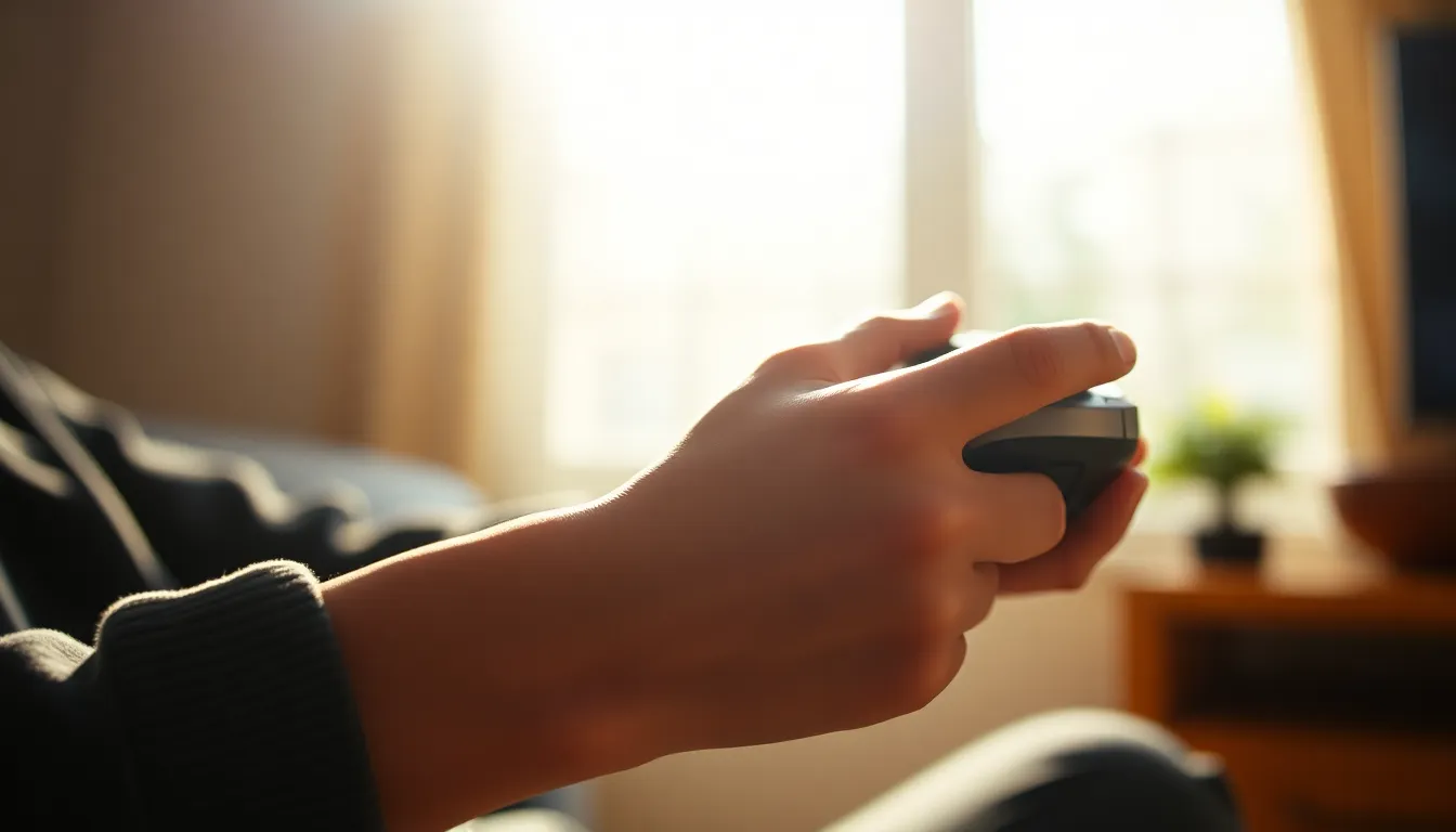 Gamer Immersed in Action