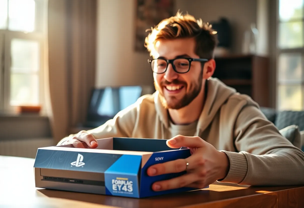 Gamer Unboxing Latest Gaming Console