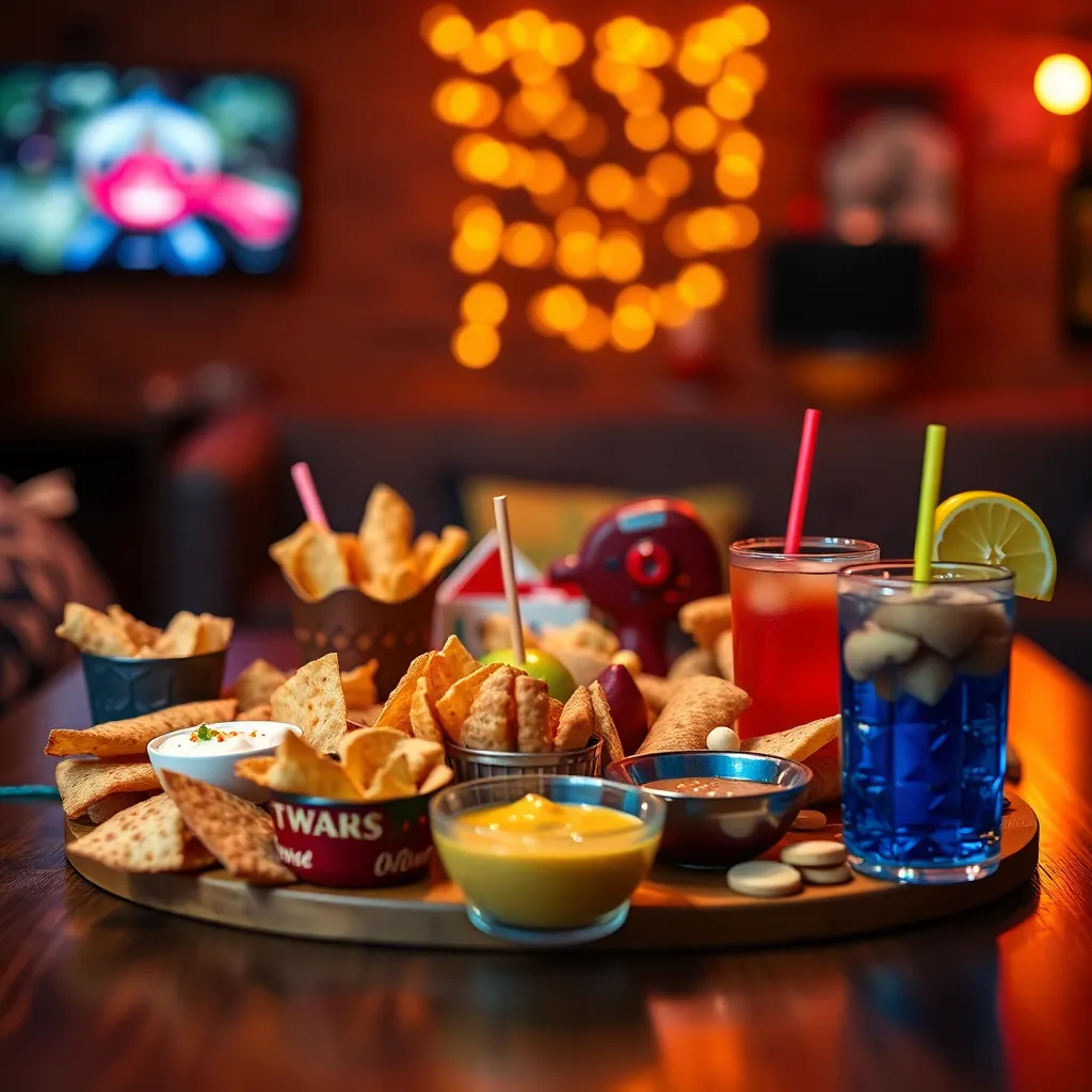 Gourmet Gaming Snack Platter Close-Up