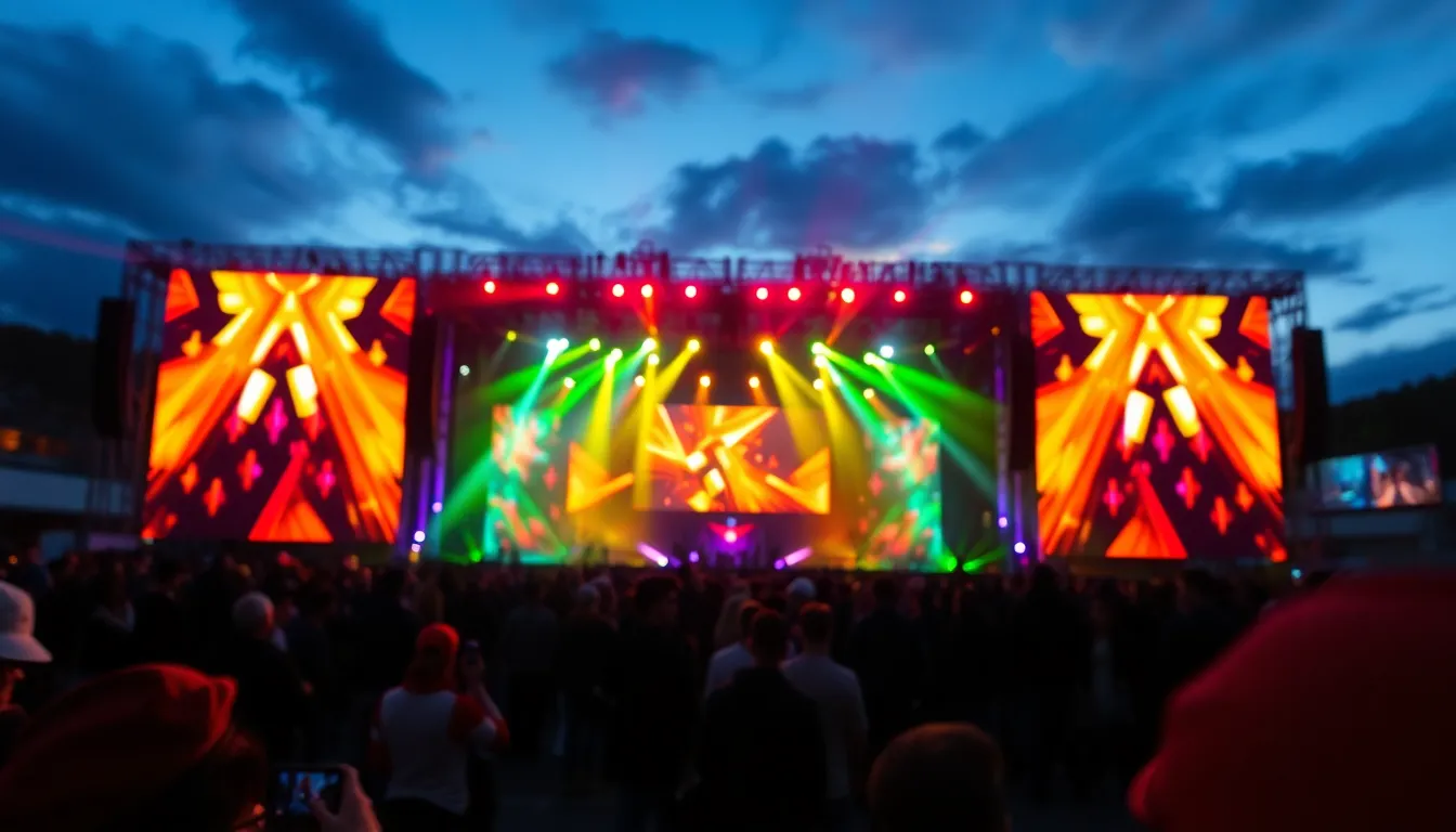 Esports Competition Stage at Dusk