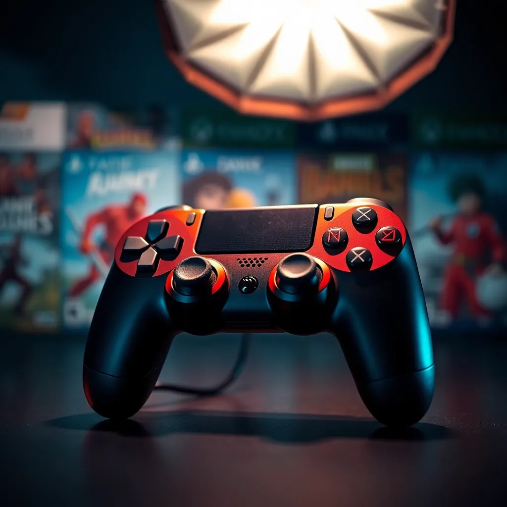 Close-Up of a Stylish Gaming Controller