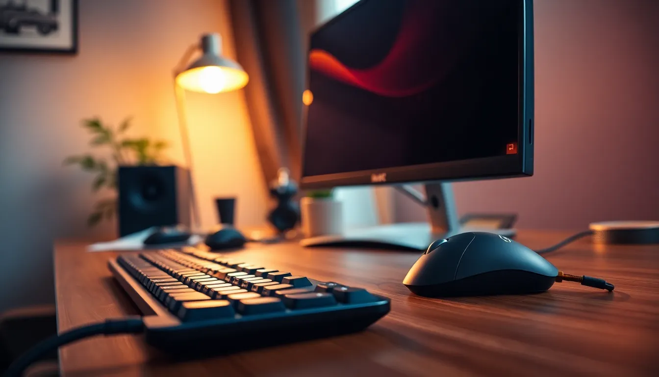 Stylish Gaming Setup Close-Up