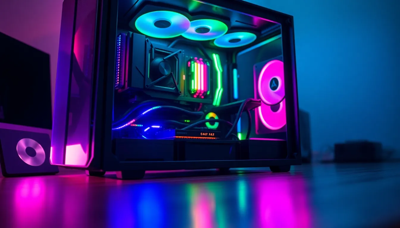 Close-Up of Custom Gaming PC