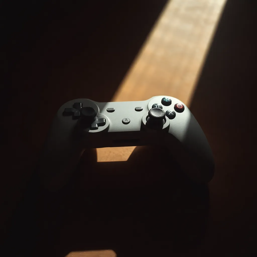 Detailed Close-Up of Gaming Controller