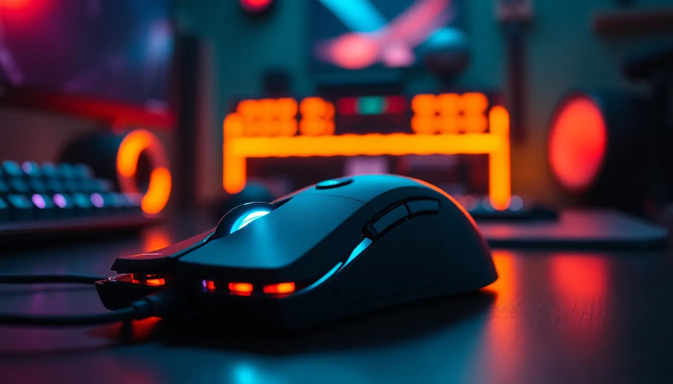 Vibrant Gaming Setup with RGB Lighting