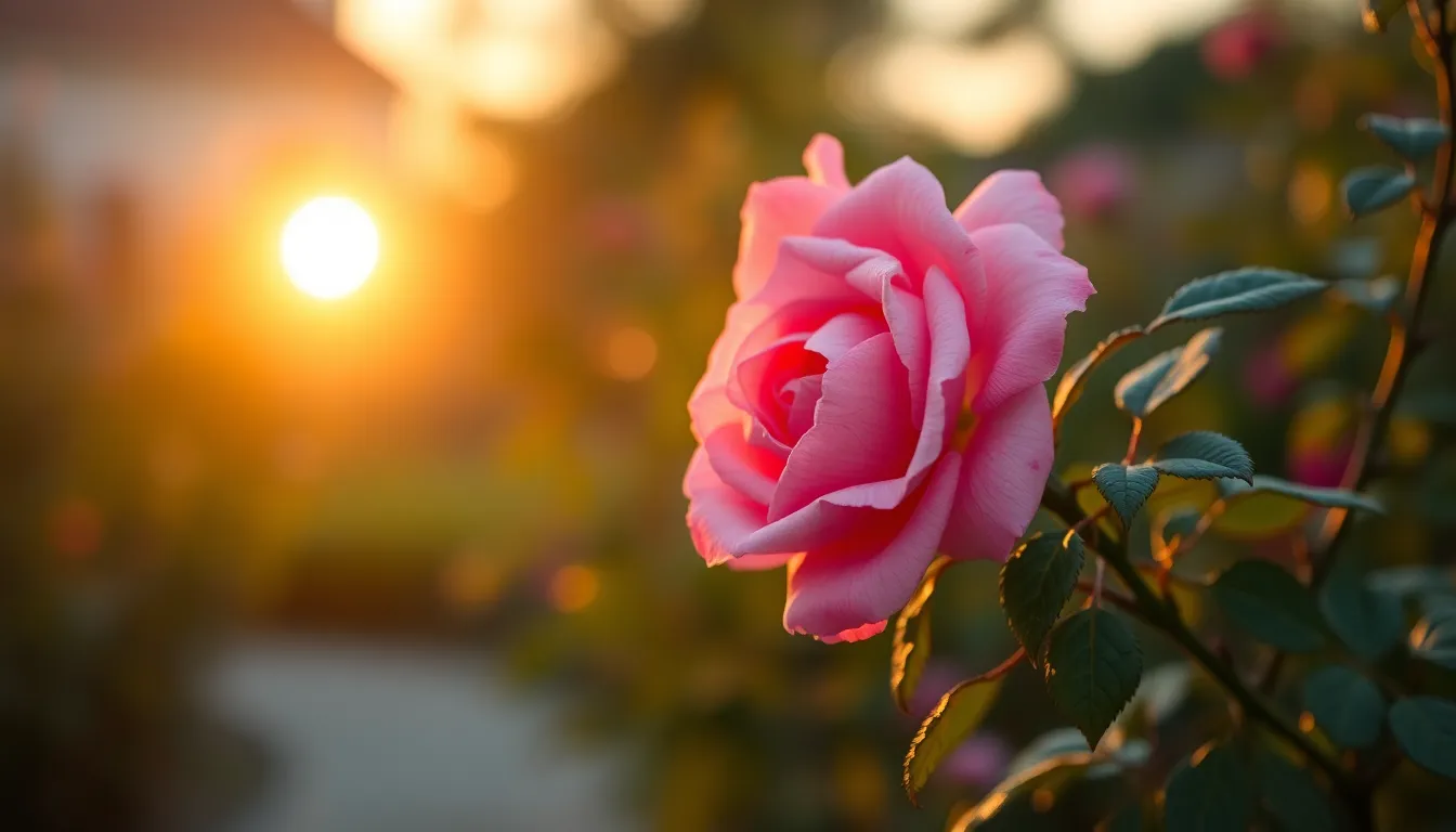 Vibrant Flower Garden at Golden Hour