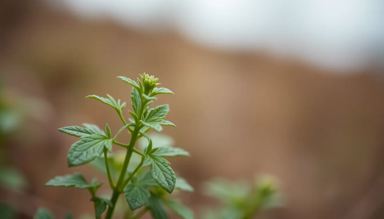 Macro Shot of Fresh Herbs on Overcast Day