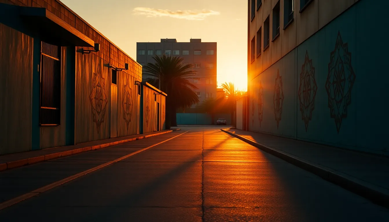 Urban Geometry at Dusk