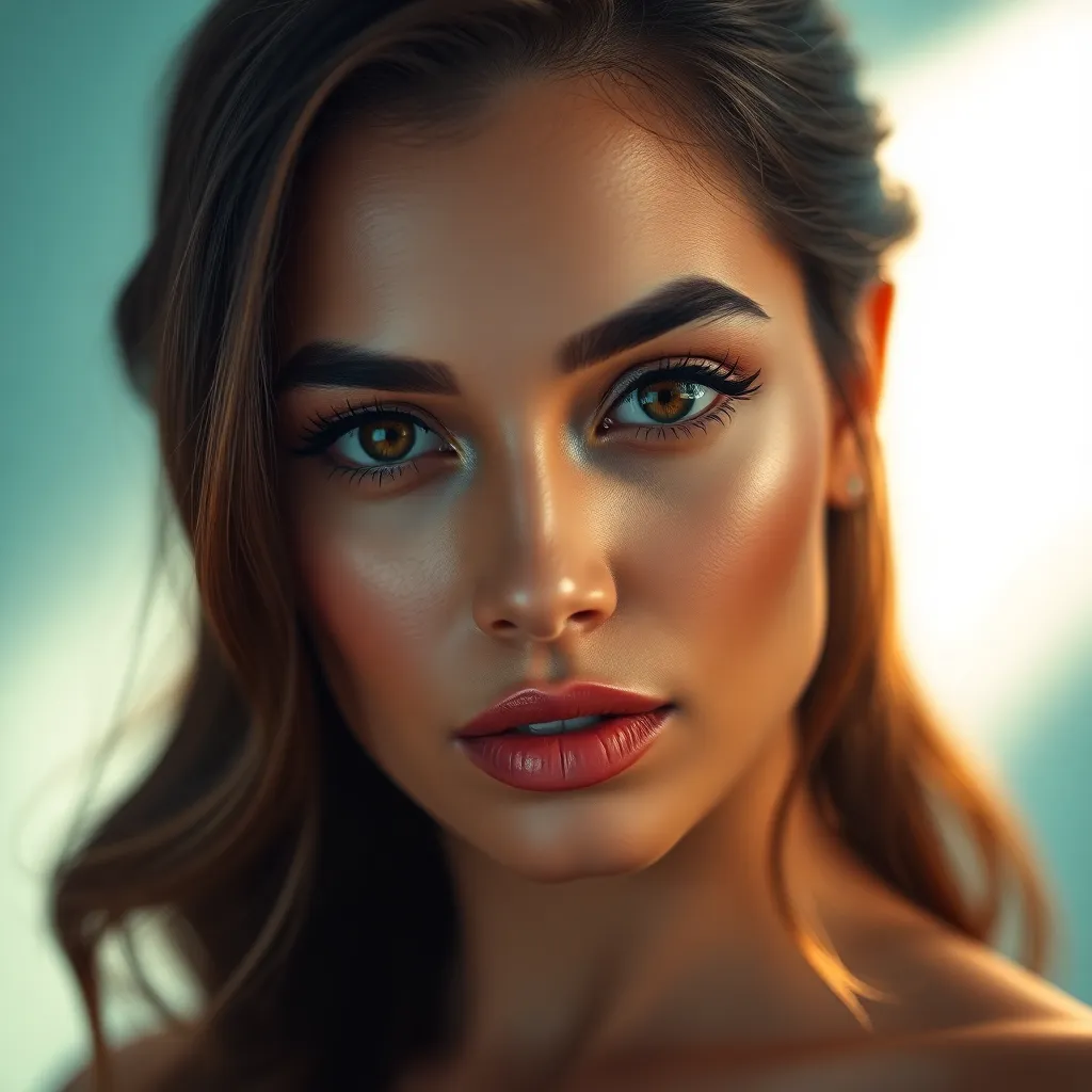 Close-Up of Glamorous Latina Makeup