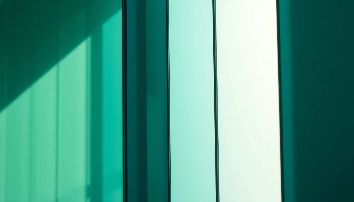 Colored Glass Panels with Gradients