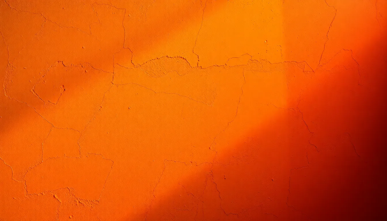 This abstract image features a gradient of warm earth tones, transitioning beautifully from ochre to deep sienna against a textured plaster wall. The butterfly lighting accentuates the rough texture, adding depth and interest to the gradient. A shallow depth of field keeps the focal point sharp while blurring imperfections, while a dynamic Dutch angle composition conveys a sense of movement, as if the gradient flows upwards, inviting exploration.