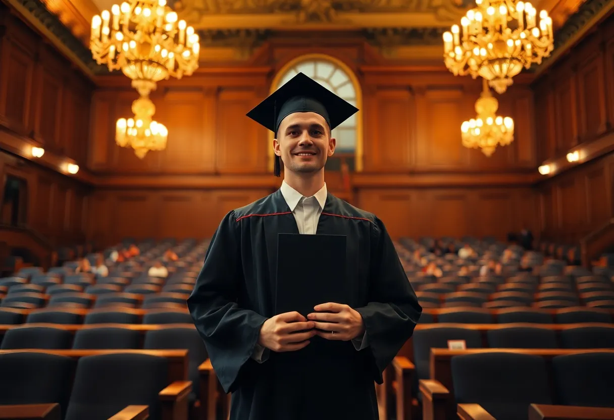 Graduate in Elegant Lecture Hall