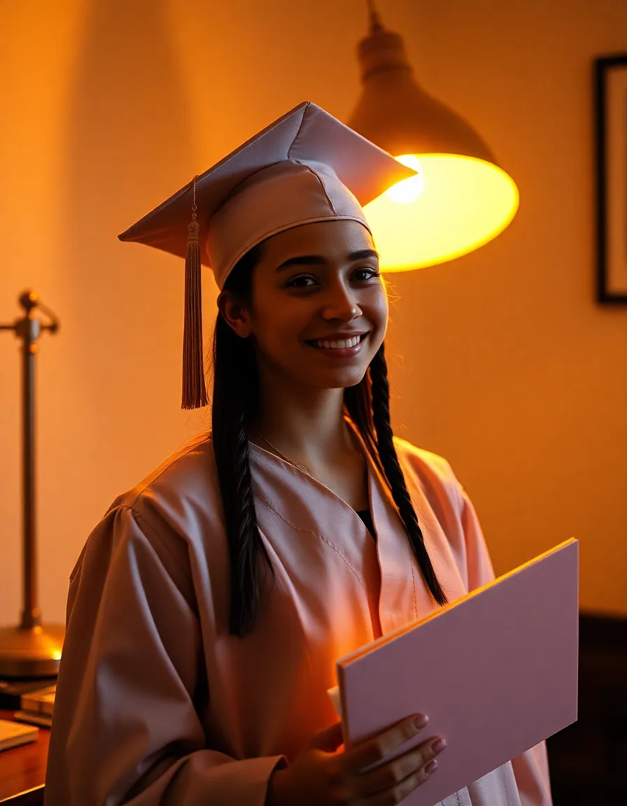 Joyful Graduate Celebrating Graduation Day