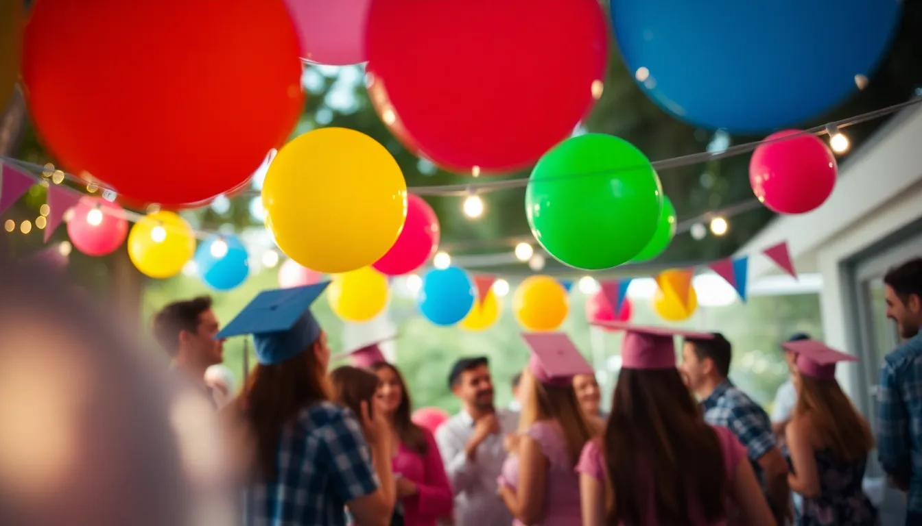 Vibrant Graduation Party with Balloons