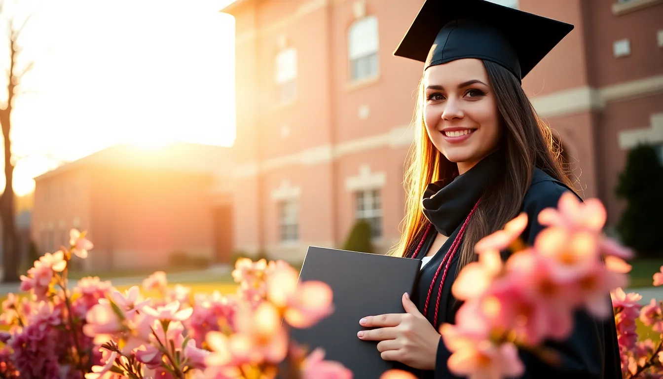 Graduation Portrait at Sunset