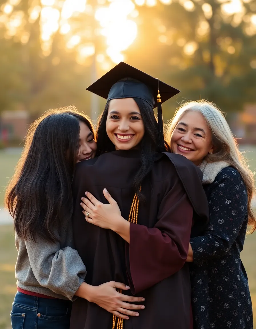 Family Embrace at Graduation