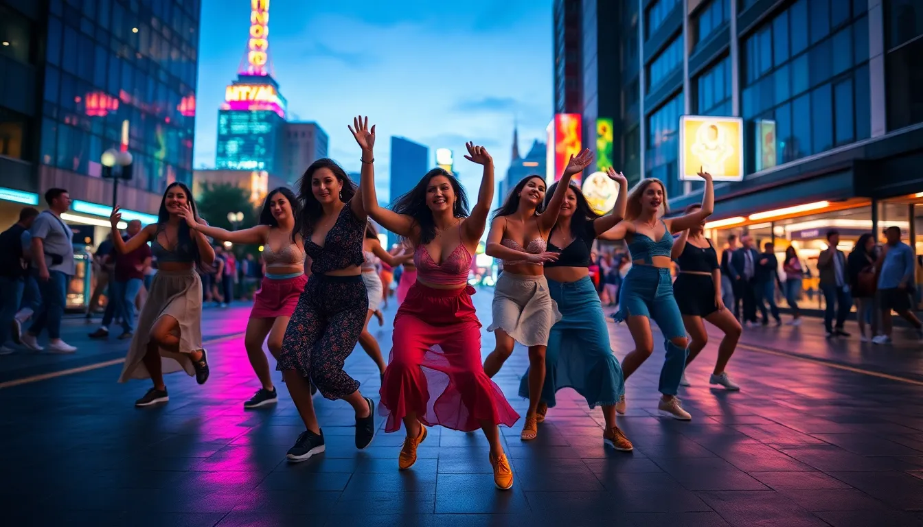 Urban Dance Group Performance at Twilight