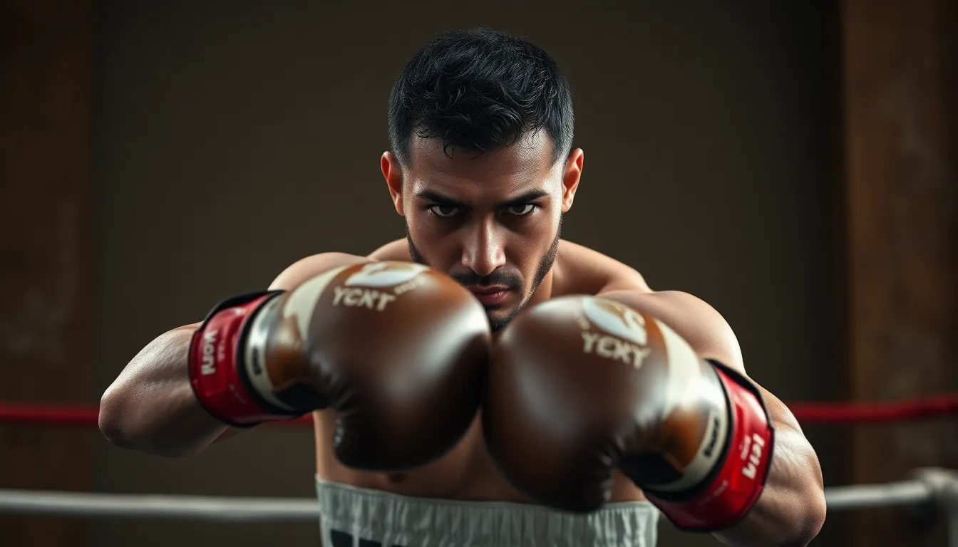 Intense Boxer in Training