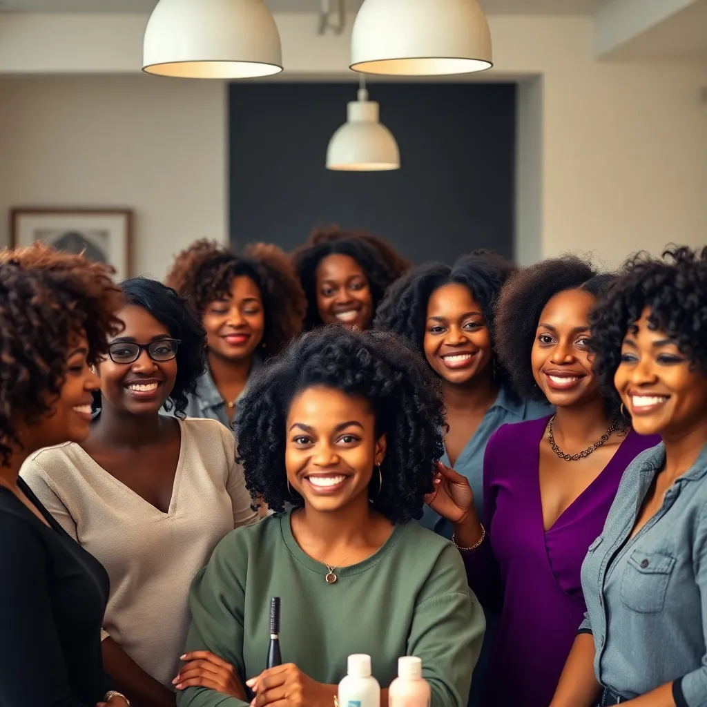 Diverse Women at Haircare Workshop