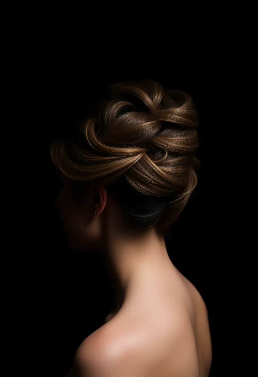Intricate Braided Hairstyle in Studio Setting