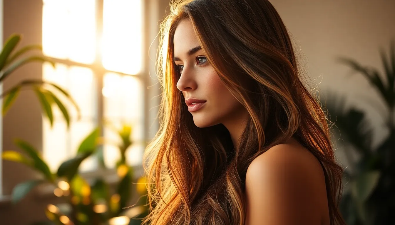 Elegant Beachy Waves Hairstyle in Soft Light
