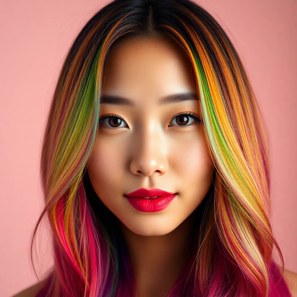 Vibrant Hair Color Transformation Portrait