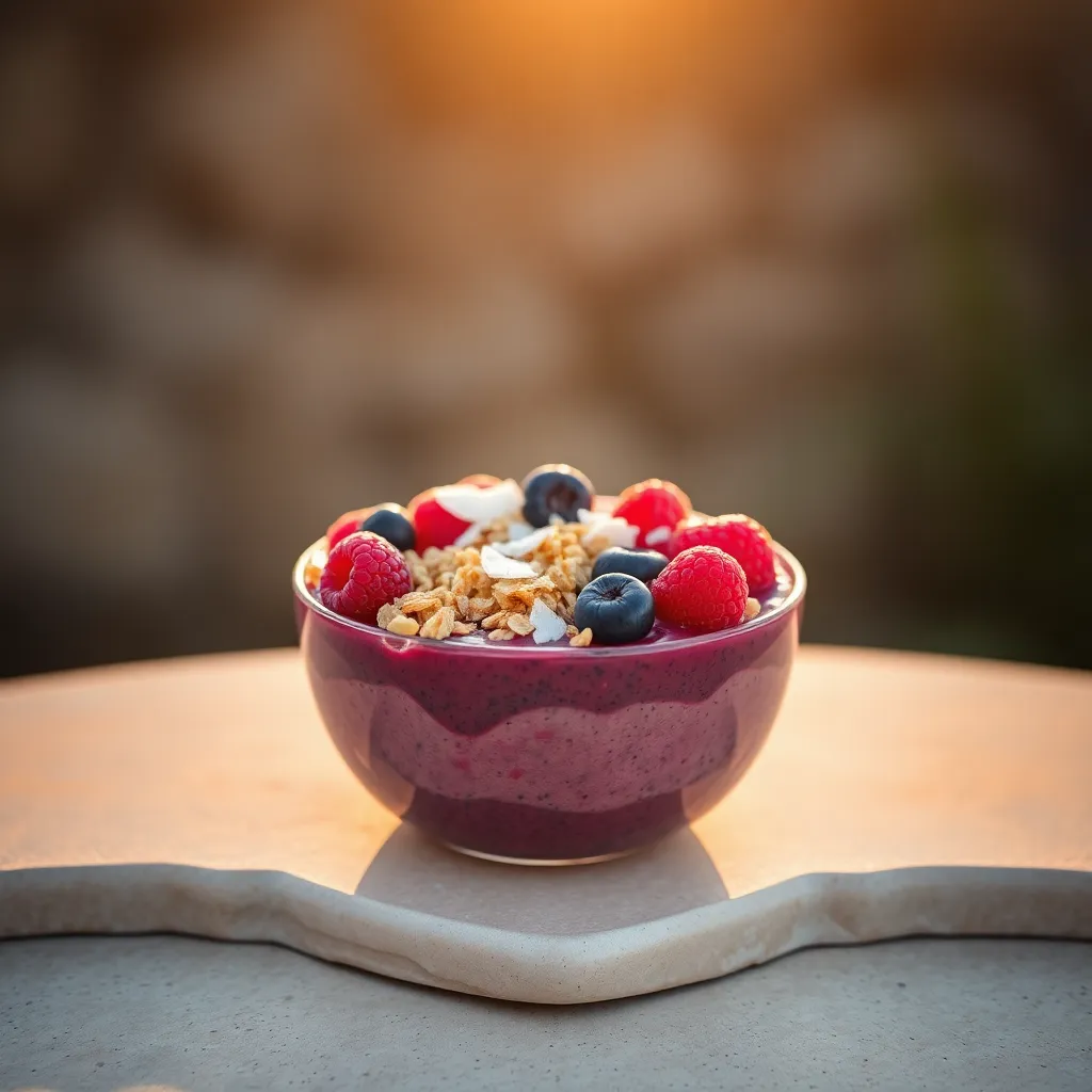 Delicious Acai Bowl with Fresh Toppings