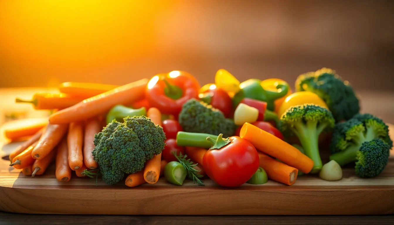 Colorful Vegetable Platter for Healthy Snacking
