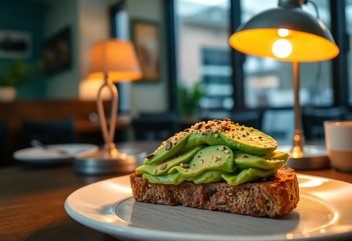 A delicious quinoa bowl topped with grilled chicken and fresh herbs, exuding warmth under soft tungsten lighting. The inviting scene is enhanced by the cozy glow from an oven, creating a homey atmosphere. The vibrant colors of the dish pop against the warm color palette, making it a perfect representation of healthy, wholesome eating. This overhead angle showcases the intricate textures of the ingredients beautifully.