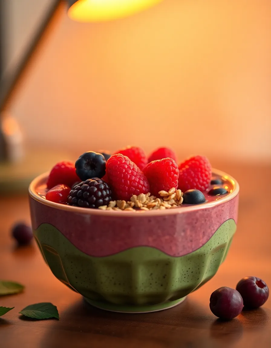 Colorful Smoothie Bowl with Fresh Toppings