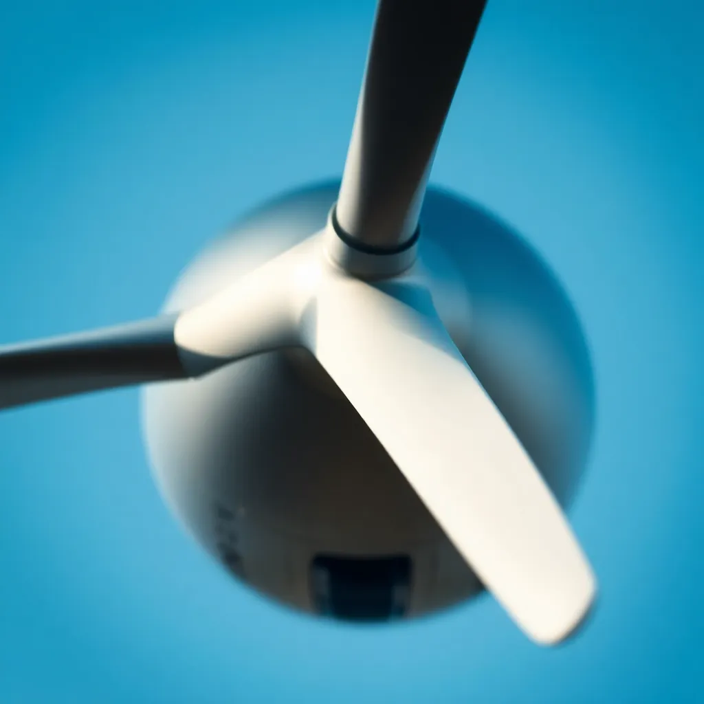 Close-Up of Helicopter Rotor Blade This close-up shot highlights the intricate details of a helicopter rotor blade, captured against a vivid blue sky. Soft, diffused lighting enhances the metallic surface, showcasing its design and functionality. The shallow depth of field draws attention to the rotor, providing a striking contrast with the backdrop. Ideal for aviation and engineering enthusiasts, this image embodies the precision and innovation of helicopter technology.