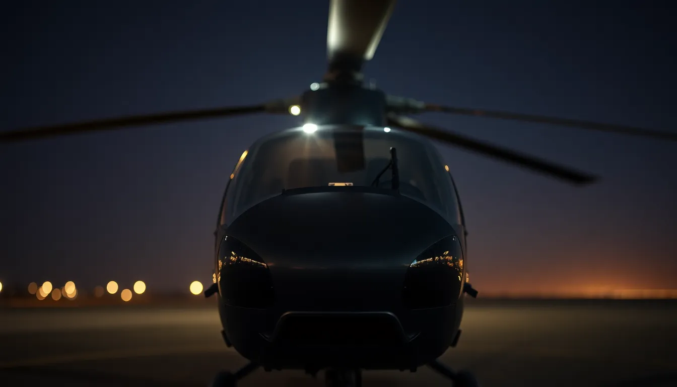 Helicopter Under the Stars