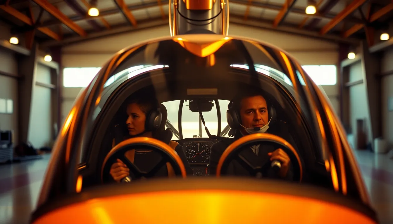 Inside View of a Helicopter Cockpit