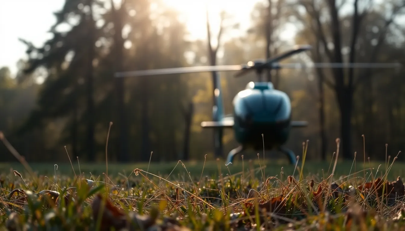 Helicopter in the Woods