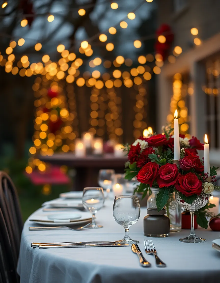 Elegant Holiday Dinner Table Setting