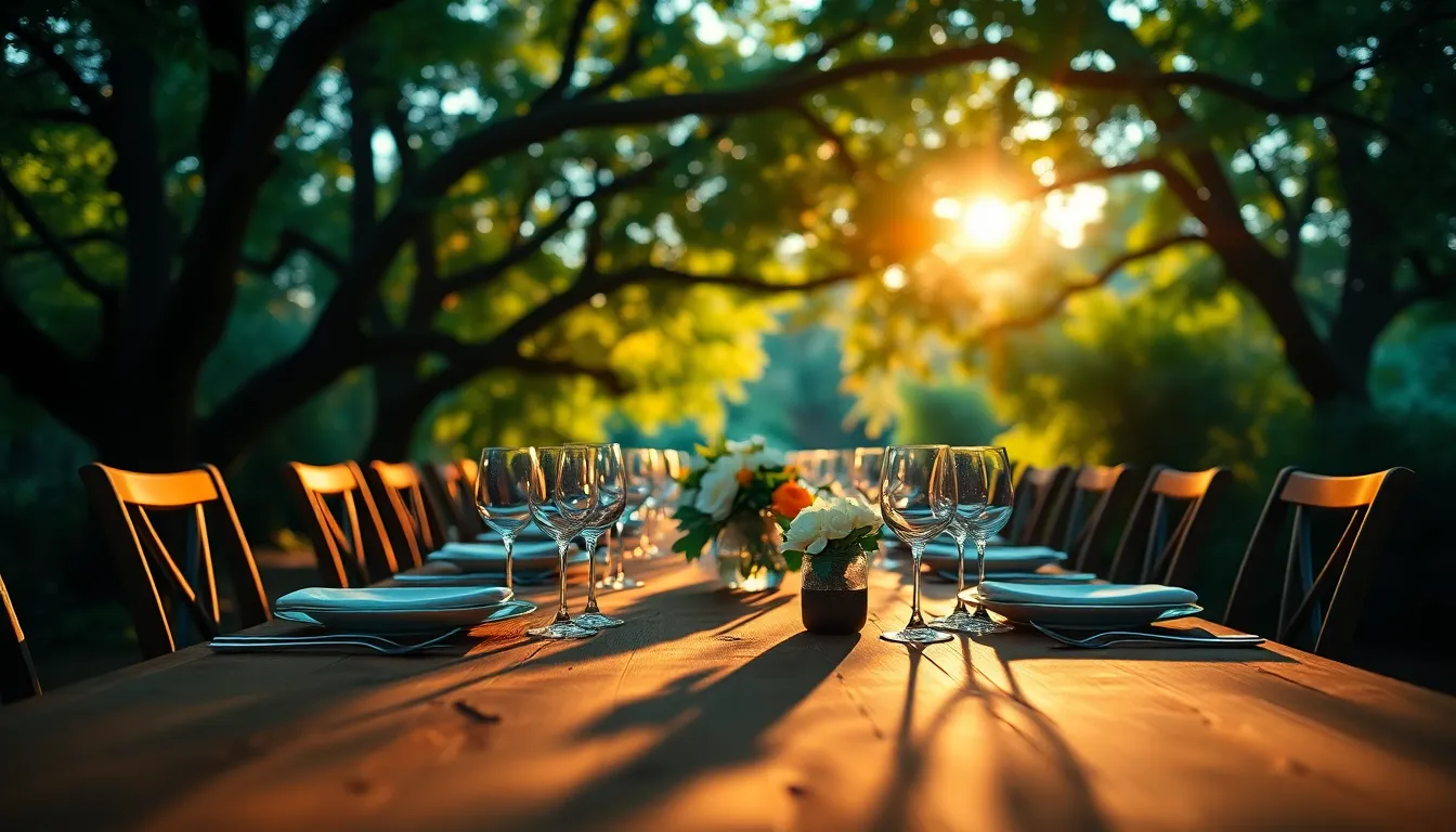 Elegant Outdoor Dining Setup