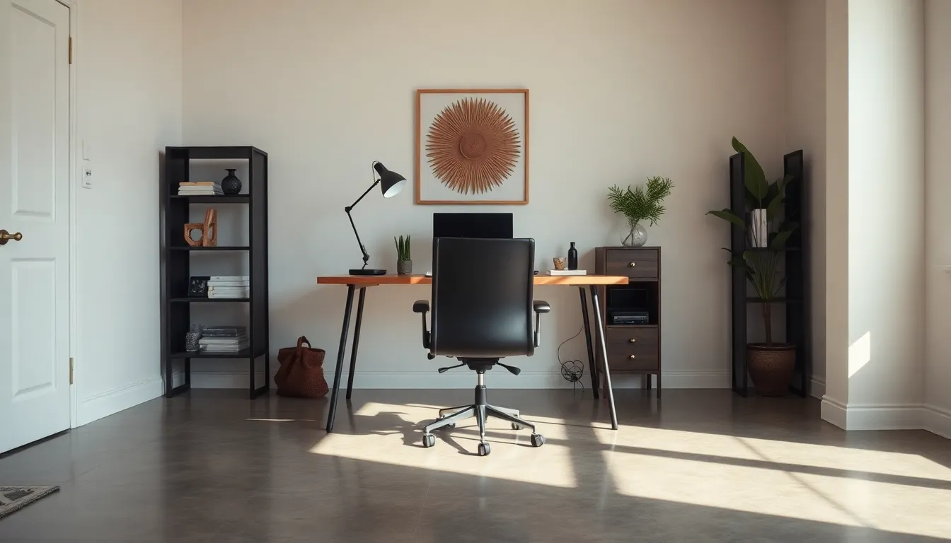 Stylish Minimalist Home Office Setup